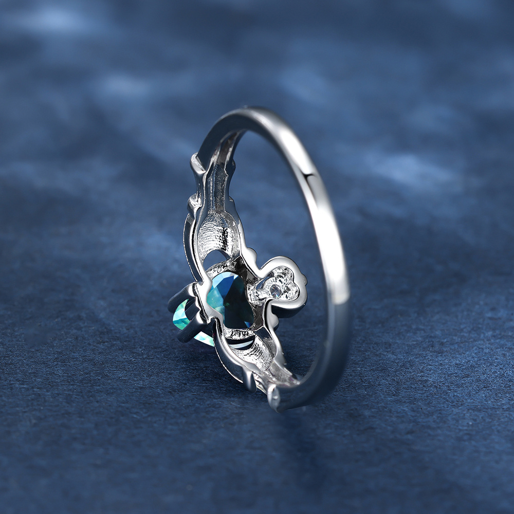 Women's Irish Heart Shaped Multicolor Zirconia Ring